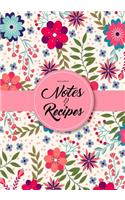 Blank Cookbook Notes and Recipes