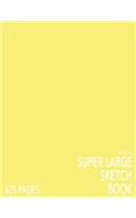 Lemon Yellow Super Large Sketchbook: Big Softcover Sketchbook, 625 Pages, Giant Sketchbook, Large Sketchbook for Drawing