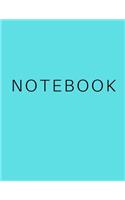 Notebook: Unlined Notebook - Large Blank Journal (8.5 X 11 Inches) - 100 Pages, Smooth Matte Tiffany Blue Cover