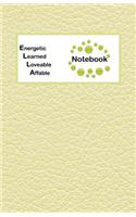 Energetic Learned Loveable Affable Notebook: Ella Bullet Journal with imitation leather texture cover