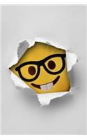 Smiley Face with Glasses Breaking Through Journal: Take Notes, Write Down Memories in this 150 Page Lined Journal