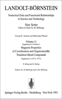 Magnetic Properties of Coordination and Organometallic Transition Metal Compounds / Magnetische Eigenschaften Der Koordinations- Und Metallorganischen Verbindungen Der Übergangselemente