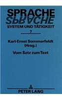 Vom Satz Zum Text