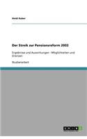 Der Streik zur Pensionsreform 2003