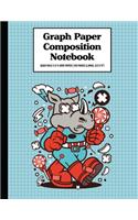 Graph Paper Composition Notebook Quad Rule 5x5 Grid Paper - 150 Sheets (Large, 8.5 x 11"): Rhino Super Candy