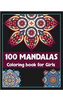 100 Mandalas coloring book for girls