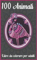 100 Animali Libro da colorare per adulti