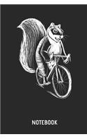 Eichhörnchen - Notizbuch: Liniertes Schreibheft Mit Einem Eichhörnchen Auf Dem Fahrrad Bild / Zeichnung Für Frauen, Männer & Kinder. Tolle Geschenk Idee Für Alle Eichhörnchen