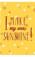 I Make My Own Sunshine: Reading Log Gift for Book Lovers Organizer Journal (Yellow And White)