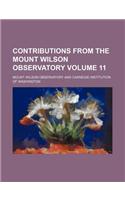 Contributions from the Mount Wilson Observatory Volume 11: (English)