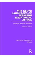 The Bantu Languages of Western Equatorial Africa