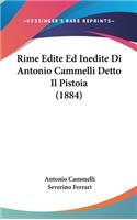 Rime Edite Ed Inedite Di Antonio Cammelli Detto Il Pistoia (1884)