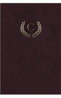 Monogram "c" Any Day Planner Notebook