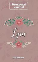 Lyra Notebook Journal Personal Diary Personalized Name 120 pages Lined (6x9 inches) (15x23cm)