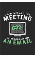 I Survived Another Meeting That Should Have Been An E-mail: 120 Pages I 6x9 I College Ruled Lined Paper