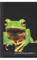 green frog notes: small lined Frog Notebook / Travel Journal to write in (6'' x 9'') 120 pages