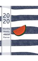 2020 Monthly & Weekly FOCUS Planner: Large. Monthly overview and Weekly layout with focus, tasks, to-dos and notes sections. Accomplish your goals. Monday start week. 8.5"x 11.0" (Lette