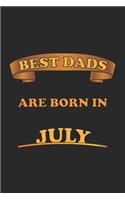 Best Dads Are Born In July: Notebook, Journal - Birthday Gift for Best Dads - checkered - 6x9 - 120 pages
