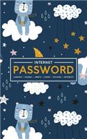 Internet Password Logbook - Journal - Libreta - Cahier - Taccuino - Notizbuch: 100 Page Password Book to Track & Organize Your Computer Logins, Internet Addresses & Usernames: Cute Teddy Bear Pattern 208-7
