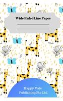Cute Giraffe Theme Wide Ruled Line Paper
