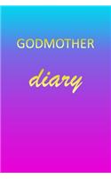 Godmother: Journal Diary - Personalized First Name Personal Writing - Letter G Blue Purple Pink Gold Effect Cover - Daily Diaries for Journalists & Writers - J