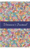 Veronicas Journal: Cute Personalized Name College-Ruled Notebook for Girls & Women - Blank Lined Gift Journal/Diary for Writing & Note Taking