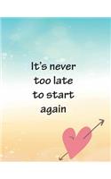 It's never too late to start again