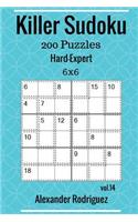 Killer Sudoku Puzzles - 200 Hard to Expert 6x6 vol. 14