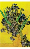 Van Gogh Notebook: Vase with Irises Against Yellow Background Journal - 100-Page Lined Art Notebook - 6 X 9 Journal Notebook (Art Masterpieces)