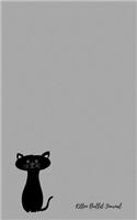 Black Kitten Bullet Journal: Small Dotted Bullet Journal or Notebook, Grey, 5x8, White Paper(Dots Journal)