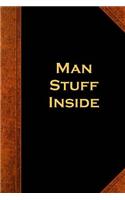 Man Stuff Inside Journal For Men Vintage Style