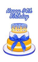 Happy 34th Birthday: Keepsake Note Book Gift for Birthday Presents