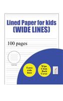 Lined Paper for Kids (wide lines)