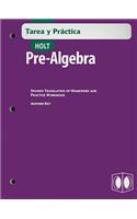 Holt Pre-Algebra Tarea y Practica