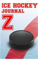 Ice Hockey Journal Z: Ice Hockey Notebook Monogram Letter Z Personalized Gift