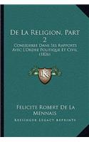 De La Religion, Part 2