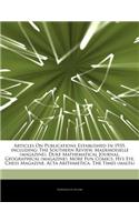 Articles on Publications Established in 1935, Including: The Southern Review, Mademoiselle (Magazine), Duke Mathematical Journal, Geographical (Magazi