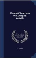 Theory of Functions of a Complex Variable