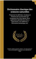 Dictionnaire classique des sciences naturelles