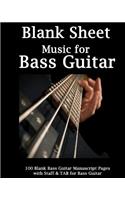 Blank Sheet Music for Bass Guitar