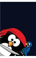 Peek A Pirate Penguin: Cute Tux Bird Lover Writing Journal Lined, Diary, Notebook for Men & Women