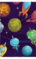 Spaced Out Notebook: 150 Page Journal Notebook Diary