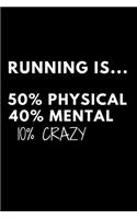 Funny Running Notebook: Lined Notebook Journal - White and Black - 120 Pages - Gift idea - (6 x 9 inches)
