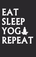 Eat Sleep Yoga Repeat Notebook: Graph Paper Journal 6x9 - 120 Pages