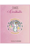 Chaos Coordinator To Do List: Disney Frozen 2 Olaf Naturally Outgoing To Do & Dot Grid Matrix Notebook for Girls Teens Kids Journal College Blank Lined 110 Pages of 8.5"x11"
