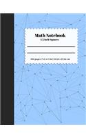 Math Notebook 1/2 Inch Squares: Lined Graph Paper Composition Notebook / Large 8.5X11 inch / 2 squares per inch / Math Notebook for Kids, Teens, Students / for School / For Math An