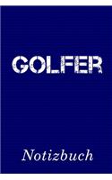 Golfer Notizbuch