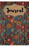 Colorful Flower Pattern Journal: For Flower Lovers and Writers: Blank Lined Paper Notebook (6x9 Inch - 70 Sheets/140 Pages)