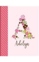 Adelyn: Monogrammed Personalized Dot Grid Journal