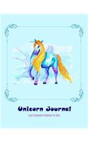 Unicorn Journal: Cute Composition Notebook For Girls: Lined Big Composition Book Journal 8.5" x 11" For Doodling, Drawing & Sketching